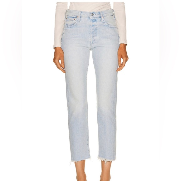 MOTHER
The Scrapper Cuff Ankle Fray In Blue - Lonely Hearts Club - Picture 1 of 11